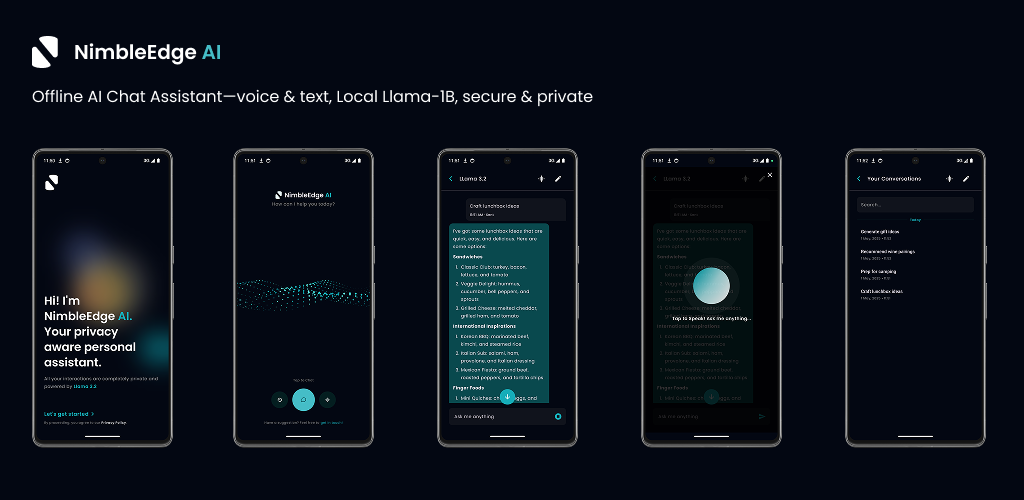 NimbleEdge AI Launch - Private On-Device Assistant